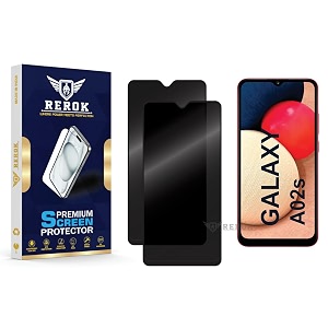 anti-spy privacy tempered glass screen protector compatible with samsung galaxy a02s pack of 2  edge-to-edge 9h hardness case friendly easy installation kit