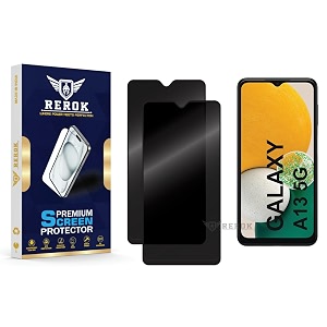 anti-spy privacy tempered glass screen protector compatible with samsung galaxy a13 5g pack of 2  edge-to-edge 9h hardness case friendly easy installation kit