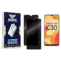Anti-Spy Privacy Tempered Glass Screen Protector Compatible with Realme C30 [Pack of 2] | Edge-to-Edge, 9H hardness, Case Friendly, Easy Installation Kit