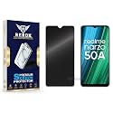 Anti-Spy Privacy Tempered Glass Screen Protector Compatible with Realme Narzo 50A [Pack of 1] | Edge-to-Edge, 9H hardness, Case Friendly, Easy Installation Kit