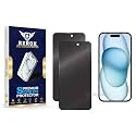 Anti-Spy Privacy Tempered Glass Screen Protector for iPhone 15 [Pack of 2] | HD Clarity, Edge-to-Edge Coverage, Scratch Resistant, Case Friendly with Easy Installation Kit.