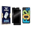 Anti-Spy Privacy Tempered Glass Screen Protector Compatible with Samsung Galaxy F02s [Pack of 2] | Edge-to-Edge, 9H hardness, Case Friendly, Easy Installation Kit