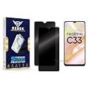 Anti-Spy Privacy Tempered Glass Screen Protector Compatible with Realme C33(2023) [Pack of 2] | Edge-to-Edge, 9H hardness, Case Friendly, Easy Installation Kit