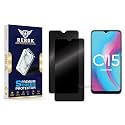 Anti-Spy Privacy Tempered Glass Screen Protector Compatible with Realme C15 [Pack of 2] | Edge-to-Edge, 9H hardness, Case Friendly, Easy Installation Kit