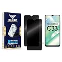 Anti-Spy Privacy Tempered Glass Screen Protector Compatible with Realme C33 [Pack of 2] | Edge-to-Edge, 9H hardness, Case Friendly, Easy Installation Kit