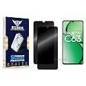 Anti-Spy Privacy Tempered Glass Screen Protector Compatible with Realme C63 [Pack of 2] | Edge-to-Edge, 9H hardness, Case Friendly, Easy Installation Kit