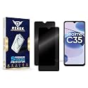 Anti-Spy Privacy Tempered Glass Screen Protector Compatible with Realme C35 [Pack of 2] | Edge-to-Edge, 9H hardness, Case Friendly, Easy Installation Kit