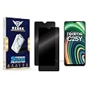 Anti-Spy Privacy Tempered Glass Screen Protector Compatible with Realme C25Y [Pack of 2] | Edge-to-Edge, 9H hardness, Case Friendly, Easy Installation Kit