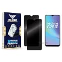 Anti-Spy Privacy Tempered Glass Screen Protector Compatible with Realme C25s [Pack of 2] | Edge-to-Edge, 9H hardness, Case Friendly, Easy Installation Kit