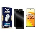 Anti-Spy Privacy Tempered Glass Screen Protector Compatible with Realme C55 [Pack of 2] | Edge-to-Edge, 9H hardness, Case Friendly, Easy Installation Kit