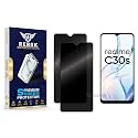 Anti-Spy Privacy Tempered Glass Screen Protector Compatible with Realme C30s [Pack of 2] | Edge-to-Edge, 9H hardness, Case Friendly, Easy Installation Kit