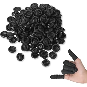 anti-static esd latex finger cots black pack of 500 pcs