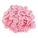 Anti-Static ESD Latex Finger Cots, Reusable Rubber Fingertips Protective Finger Gloves (Pack of 100 Pcs, Pink)