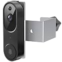 Anti-Theft Doorbell Camera Mount Compatible with Orbitell Video Doorbell, Anti-Blocks Motion Sensor, Adjustable Mounting Bracket for Arlo/Blink Doorbell (1st Gen/ 2nd Gen), No Drilling - Silver