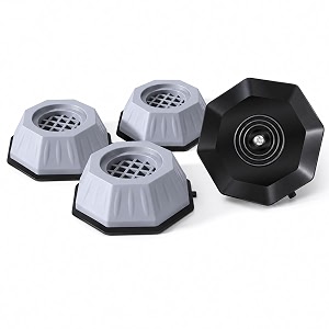 anti vibration pads for washing machine set of 4  anti slip rubber feet pads  noise amp shock absorber  500 kg load capacity  floor protector for washer dryer refrigerator amp furniture