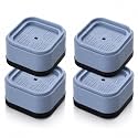Anti-Vibration Pads for Washing Machine – Universal Square Non-Slip Shock Absorbing Base for Fridge, Dryer &amp; Home Appliances (Set of 4, Blue)