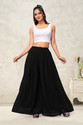 Anti Wrinkle Designer Flared Women Black Trousers