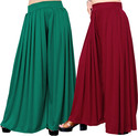 Anti Wrinkle Designer Flared Women Multicolor Trousers