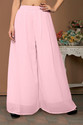 Anti Wrinkle Designer Flared Women Pink Trousers