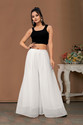 Anti Wrinkle Designer Flared Women White Trousers