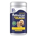 Antibacterial Paw Wipes|with Organic Coconut & NEEM| Moisturises & Cleans Paws| Restore Dry & Cracked Paws| Prevent Germs & Odor| Safe to use| Alcohol Free| 80 Wipes