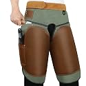 Antidious Professional Farrier Chaps Leather Farrier Apron with Adjustable Belt and Knees Straps Hoof Trimming, 2 Pockets and Extra Hook for Storage, Suitable for 28’’~55’’ Waistline