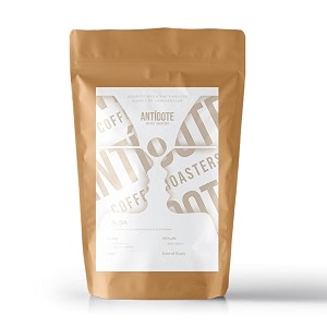 antidote coffee roasters alba  premium vanilla flavored coffee  freshly roasted arabica beans  small batch artisanal roast  250g extra coarse
