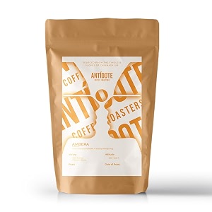 antidote coffee roasters ambera  premium caramel flavored coffee  freshly roasted small batch beans  single origin chikmagalur arabica  250g coarse