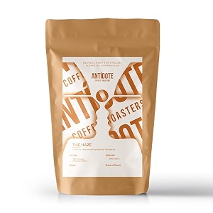 antidote coffee roasters the haze  hazelnut flavored coffee  freshly roasted arabica beans  small batch artisanal coffee  250g medium fine