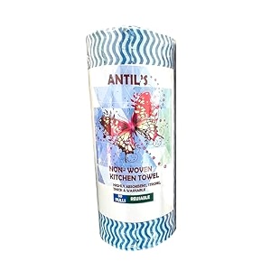 antil39s multipurpose kitchen rolltissuetowel washable amp reuseable non-woven cloth dish towel for kitchen cleaning super absorbent reusable tissue roll 75 gsm80 pulls per roll pack of 1