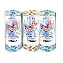 ANTIL'S Multipurpose Kitchen Roll/Tissue/Towel Washable &amp; Reuseable Non-Woven cloth, Dish Towel, for Kitchen Cleaning, Super Absorbent Reusable Tissue Roll 75 gsm(80 Pulls Per Roll) Pack of 3