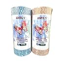 ANTIL'S Multipurpose Kitchen Roll/Tissue/Towel Washable &amp; Reuseable Non-Woven cloth, Dish Towel, for Kitchen Cleaning, Super Absorbent Reusable Tissue Roll 75 gsm(80 Pulls Per Roll) Pack of 2