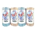 ANTIL'S Multipurpose Kitchen Roll/Tissue/Towel Washable &amp; Reuseable Non-Woven cloth, Dish Towel, for Kitchen Cleaning, Super Absorbent Reusable Tissue Roll 75 gsm(80 Pulls Per Roll) Pack of 4