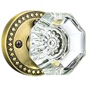 Antique Crystal Door Knob Interior, Octagon Glass Door Knob, 1Pack