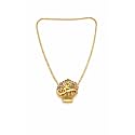 Antique Gold Plated Temple Jewellery Necklace Set with Earrings for Women, Traditional Indian Bridal Necklace Set, South Indian Choker Haram Style Jewellery Set, Ethnic Wedding for Women