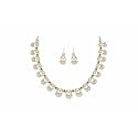 Antique Gold Plated Temple Jewellery Necklace Set with Earrings for Women, Traditional Indian Bridal Necklace Set, South Indian Choker Haram Style Jewellery Set, Ethnic Wedding for Women