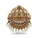 Antique Gold Temple Hair Barrette Bridal