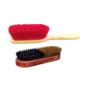 combo of multipurpose soft bristle cloth cleaning brush 2 in 1 black and brown shoe polish brush nylon wet brush red blackbrown 2 units