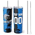 ANTKING Carolina Tumbler 20oz Travel Mug Custom Name Number Gift