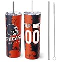 ANTKING Chicago Tumbler 20oz Travel Mug Custom Name Number Gift
