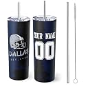 ANTKING Dallas Tumbler 20oz Travel Mug Custom Name Number Gift