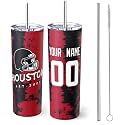 ANTKING Houston Tumbler 20oz Travel Mug Custom Name Number Gift