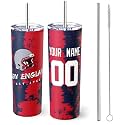 ANTKING New England Tumbler 20oz Travel Mug Custom Name Number Gift