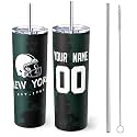 ANTKING New York J Tumbler 20oz Travel Mug Custom Name Number Gift