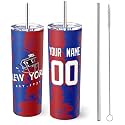 ANTKING New York Tumbler 20oz Travel Mug Custom Name Number Gift