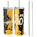 ANTKING Pittsburgh Tumbler 20oz Travel Mug Custom Name Number Gift