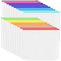 Antner 20PCS Letter Size Binder Pockets for 3 Ring Binder, 10 Assorted Colors Zipper Pouches Waterproof PVC Document Organizer File Folders 3-Hole Loose Leaf Insert Bags Page Sleeves Sheet Protectors
