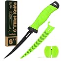 ANTOWIN 3-in-1 6" Fillet Knife for Fish, Razor Sharp German G4113 Pro Stainless Steel Blade, Fishing Filet Knives Saltwater with SharkGrip Ergonomic Handle, Cuchillo Includes Sheath & XL Sharpener
