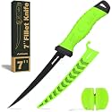 ANTOWIN 3-in-1 7" Fillet Knife for Fish, Razor Sharp German G4113 Pro Stainless Steel Blade, Fishing Filet Knives Saltwater with SharkGrip Ergonomic Handle, Cuchillo Includes Sheath & XL Sharpener