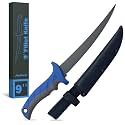 ANTOWIN 9" Fillet Knife for Fish, Pro-Grade Japanese SG2 Stainless Steel Blade, Heavy Duty Fishing Filet Knives Saltwater with SharkGrip Pro Ergonomic Handle, Cuchillo with Premium Nylon Sheath